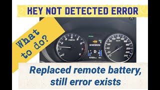 Key Not detected issue in Keyless remote/ push button start cars/ Mitsubishi Outlander/ What to do?