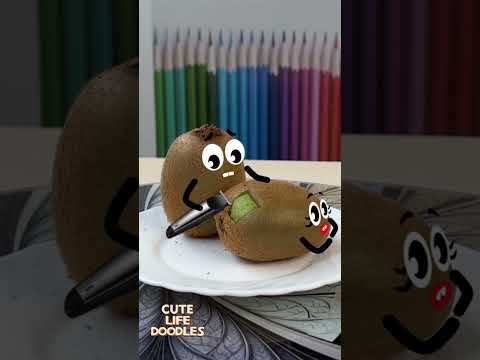 Cute Life Doodles | Two kiwis on depilation 🤪 #shorts #doodles #kiwi #animations #doodlesart