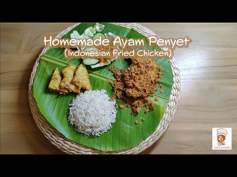 Easy Delicious Ayam Penyet Recipe | Indonesian Fried Chicken | 印尼炸鸡