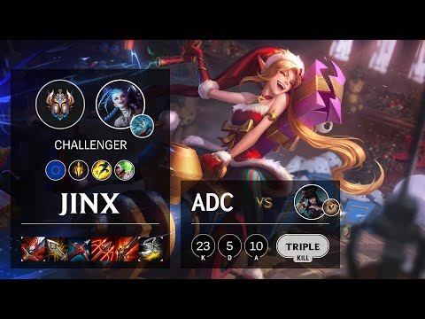 Jinx ADC vs Caitlyn - EUW Challenger Patch 10.16