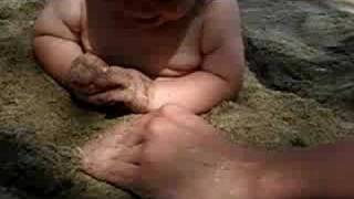 Baby in the sand