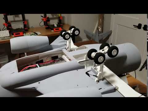 3D Printed RC A330 - Main Landing Gear Test 2