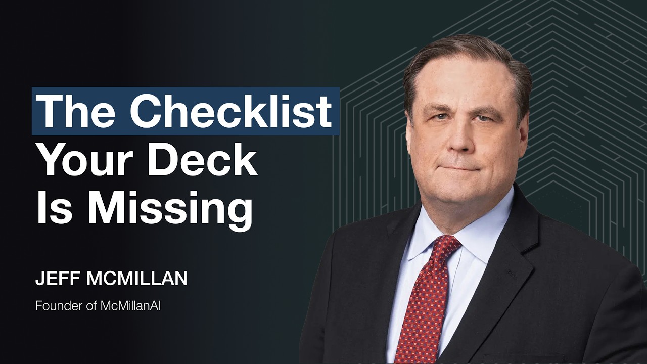 The Checklist Your Deck Is Missing—Jeff McMillan · Invisible Machines
