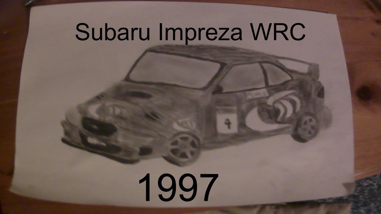 Subaru Impreza WRC 1997 Pencil Drawing