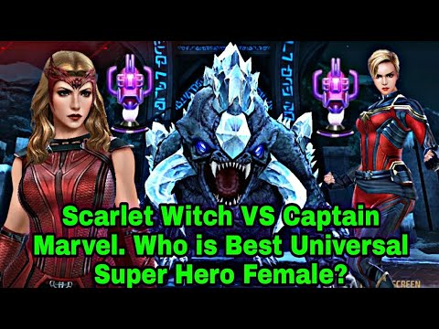 Abx Universal Female Super Hero | Scarlet Witch VS Captain Marvel Comparison - Marvel Future Fight