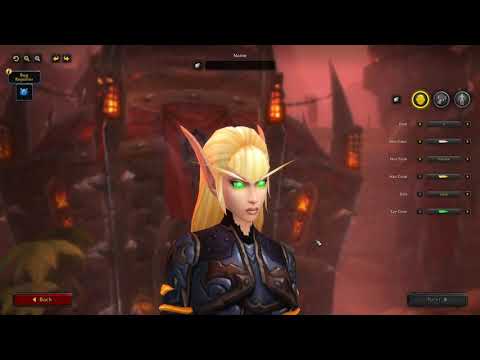 World of Warcraft Shadowlands Character Creation Blood Elf Female