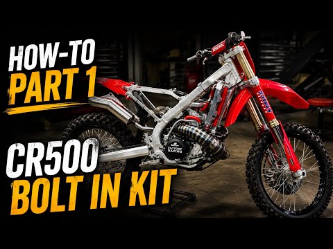 HONDA CR500R Bolt In Kit Install - HOW TO - 2021 2022 CRF450R Chassis  PART 1
