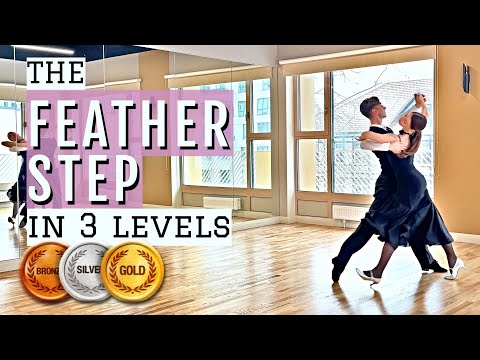The Feather Step in 3 Levels 🥉🥈🥇 Slow Foxtrot - Ballroom Lesson