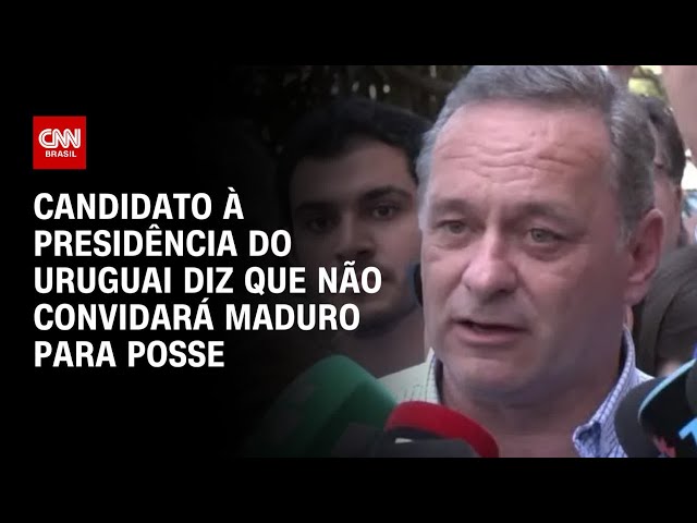 Candidato à presidência no Uruguai diz que não convidará Maduro para posse | AGORA CNN