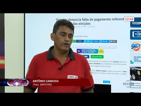 Antônio Cardoso, Presidente do SINTETRO, fala sobre situação do Transporte Público 15 11 2022