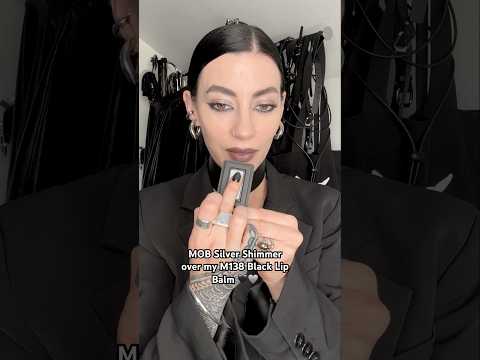 Black Lip Balm + Silver Shimmer 😍🩶🖤 MOB M162 & M138 #veganbeauty