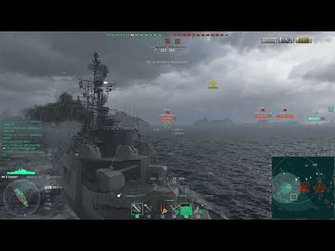 World Of Warships Random Battle Gameplay With COLBERT Cruiser (No Commentary)