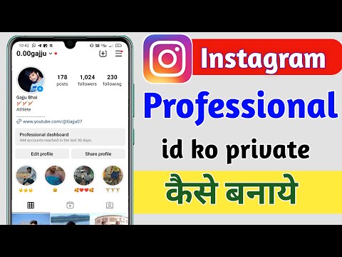 Instagram Professional Id Ko Private Kaise Kare 100%, How To Setup Insta Professional id To Private