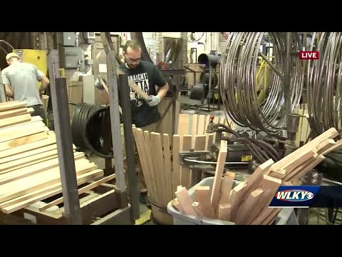 Making of barrels at Brown Forman Cooperage