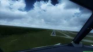 Crosswind Cockpit Landing at Kansas City Airbus A320 Cockpit View