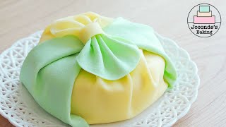 Crepe Bojagi (Korean wrapping cloth) cake.