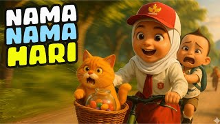 Download lagu Nama-Nama Hari | Hayyina Naik Sepeda ke Sekolah 🚴‍♀️ | Lagu Anak Ceria dan Edukatif mp3