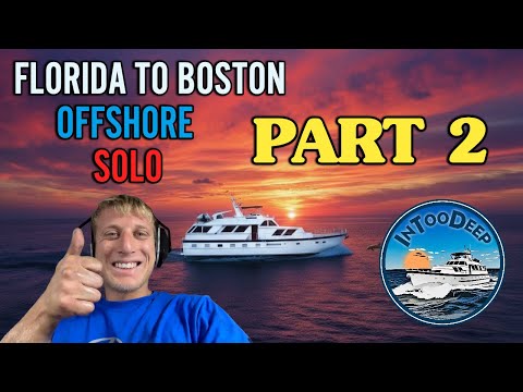 1200 Miles SOLO OFFSHORE on an Old 70ft Yacht (PART 2) - Florida to Boston