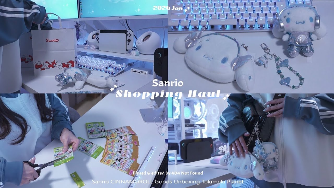 【サンリオグッズ開封】シナモン×水色オタクの購入品紹介｜ランダムグッズ大量開封❕カード収納｜オタクのカバン紹介と休日ブイログ【𝙊𝙩𝙖𝙠𝙪 𝙑𝙡𝙤𝙜】