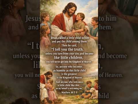 Childlike faith leads to true greatness. Matthew 18:2–5 #BibleShorts #Faith #dailyscripture #jesus