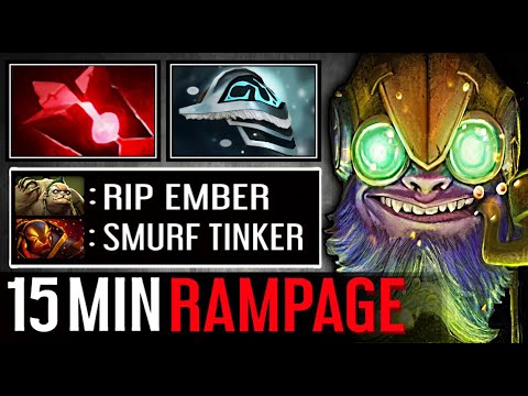 Tinker 200IQ MIDLANE Fastest Game 15 min got RAMPAGE! 19 min GG Dota 2 7.28c Tinker Gameplay.