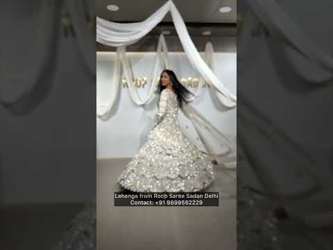 Sparkling White Long Dress with Lehenga😍Shopping in Delhi#shorts #ashortaday #wedding #lehenga