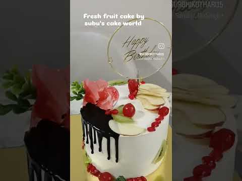 Delicious fresh fruit cake by subu's cake world 🎂 #cake