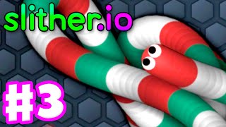 Slither.io - Gameplay Part 3 - #1 with No Mods! TWICE!