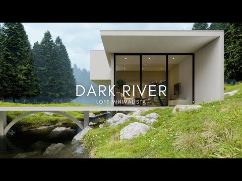 LOFT SUSPENSO MINIMALISTA DE 80 M² EM UMA REMOTA PAISAGEM  - DARK RIVER