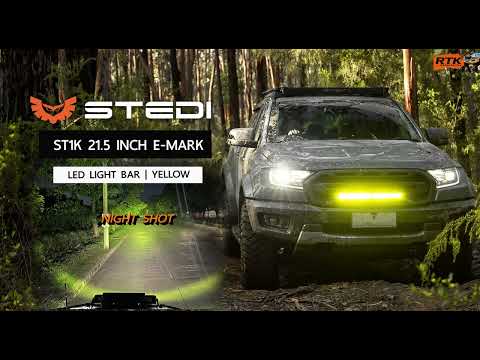 ST1K 21.5 INCH E-MARK LED LIGHT BAR YELLOW l Night shot