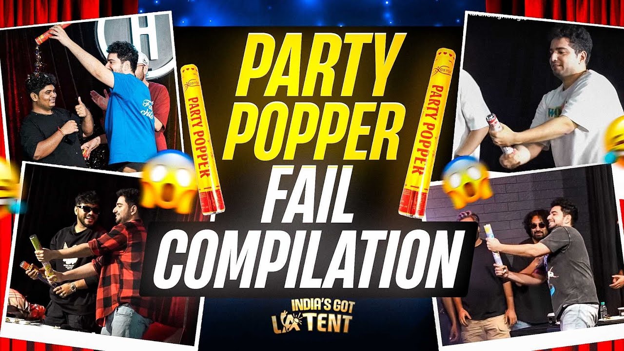 PARTY POPPER FAILS At India's Got Latent