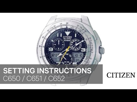 Citizen Watch Setting Instruction — C650, C651, C652