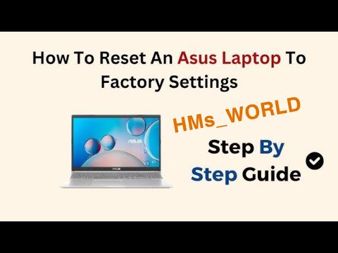 Factory Reset Any Asus Laptop Easy Method  Windows 10/11 | Factory reset any Asus  Laptop