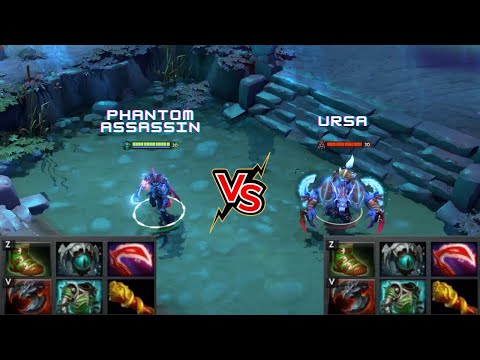 Dota 2 | Phantom Assassin vs Ursa lvl 30 | Same Full Items
