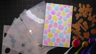 Spellbinders Happy Spring by Simon Hurley Collection Tutorial! Stenciled Easter Egg Background!