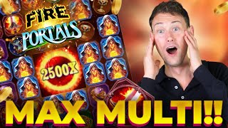 MAX MULTI & BIG WIN ON FIRE PORTALS NEW GAME - BONUS BUY - WITH CASINODADDY 🔥