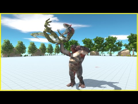 Cryolophosaurus vs Mutant Primates - Animal Revolt Battle Simulator