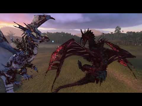 Prince on Star Dragon VS Mannfred on Zombie Dragon - Total War: Warhammer 2