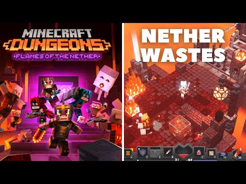 NEW DLC Flames of the Nether - Minecraft Dungeons |  Nether Wastes Walkthrough (Nintendo Switch)