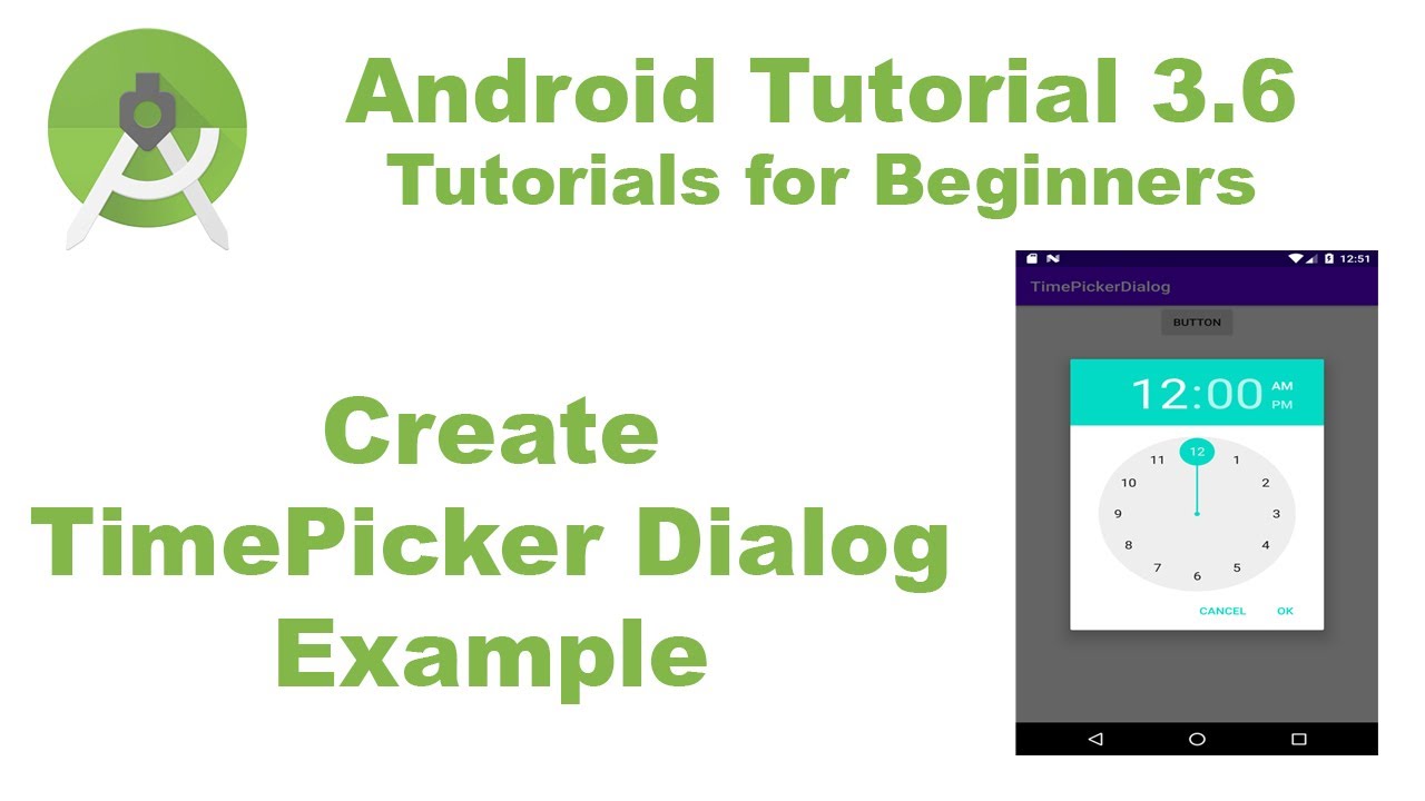 Android Studio 3.6 Create DatePickerDialog Example