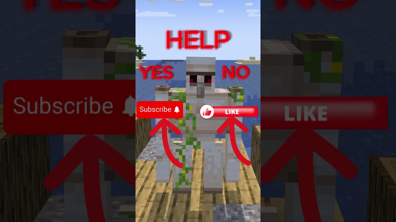 Hit an iron golem #shorts #minecraft #animation #memes #maizen