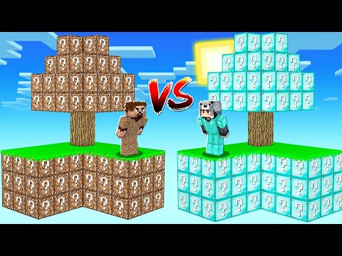 EVSİZ ŞANS BLOK VS MİLYONER ŞANS BLOK - Minecraft