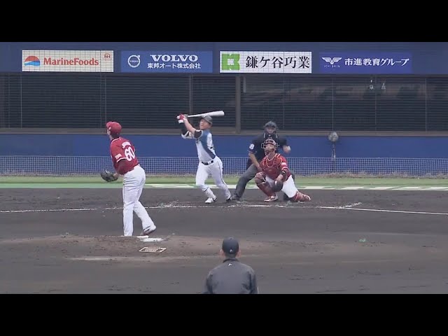 【ファーム】ファイターズ・平沼が先制の今季1号ソロホームラン!! 2018/4/24 F-E(ファーム)
