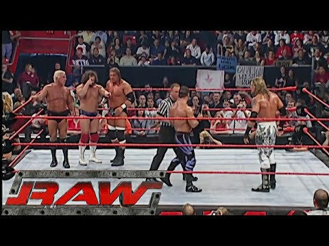 Evolution & Eugene vs Chris Benoit & Edge 3-on-2 Handicap Match RAW Jul 05,2004