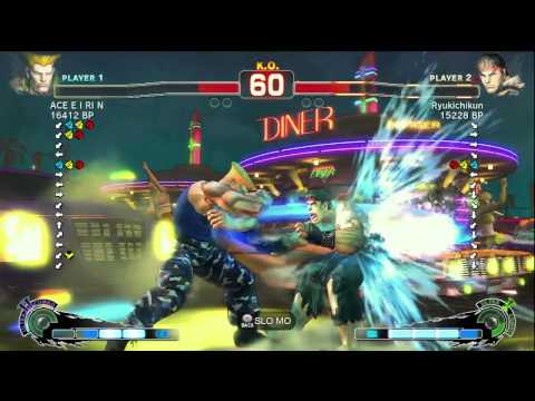 ACE・EIRIN [Guile] vs Ryukichikun [Ryu] SSF4 Japanese Online Ranked Matches - TRUE-HD
