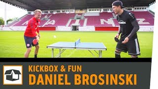 Mini-Tischtennis vs. Daniel Brosinski | FSV Mainz 05 | Fun-Challenge | Kickbox