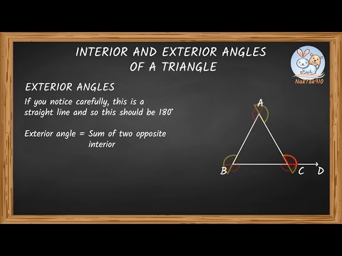 Interior and Exterior Angles of a Triangle