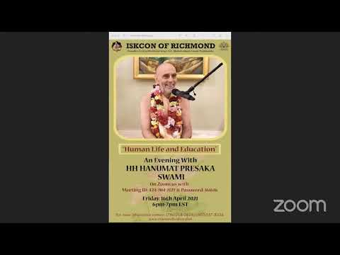 Human Life & Education by HH Hanumatpresaka Swami