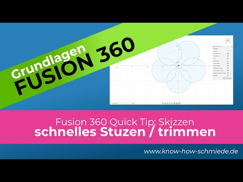 schnelles Stuzen / Trimmen in Fusion 360 Skizzen - Fusion 360 Quick Tip