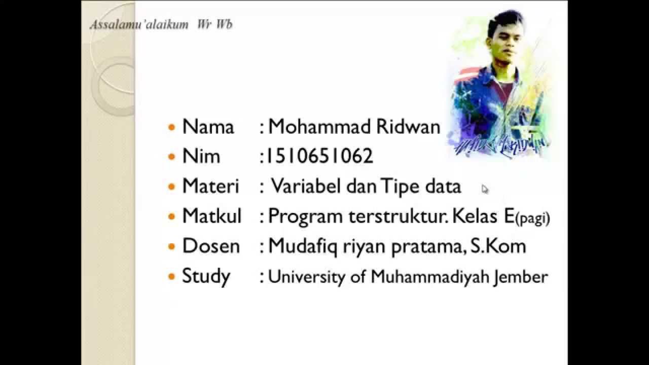 tutorial java 3 (variabel dan tipe data)